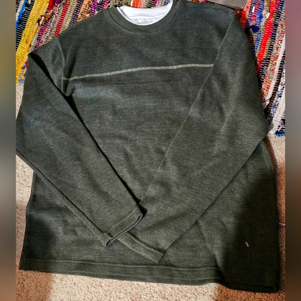 Faded Glory vintage men's green crewneck sweater size L